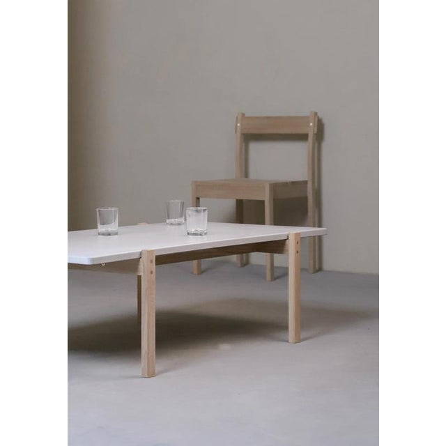 Eugene Light Concrete Top and Light Oak Legs Coffee Table by Eberhart Furniture Dimensions: D 125 x W 70 x H 37 cm....