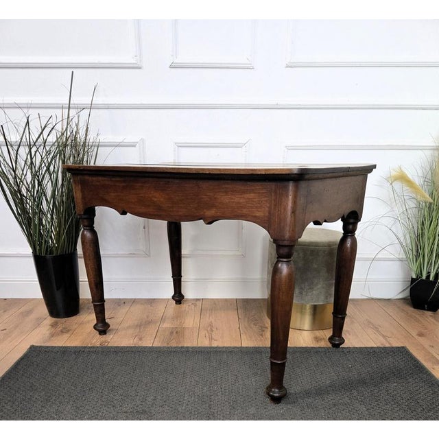 Antique Italian Walnut Rustic Desk, 1890s For Sale - Image 9 of 11