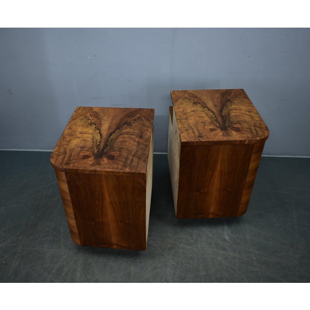 Art Deco Bedside Tables, Former Czechoslovakia, 1930s, Set of 2 For Sale - Image 12 of 18