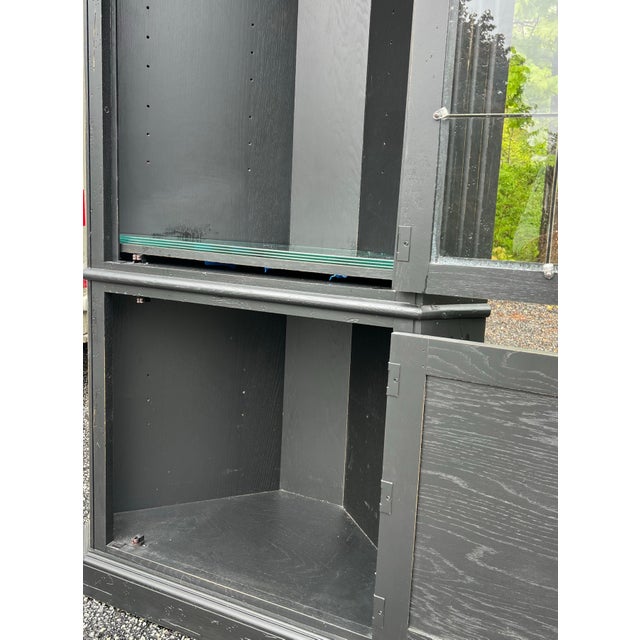 Black Broyhill Attic Heirlooms Corner Cabinet For Sale - Image 8 of 12