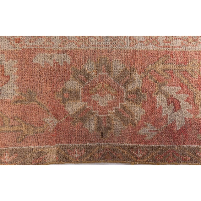 Antique Turkish Oushak Rug For Sale - Image 4 of 13