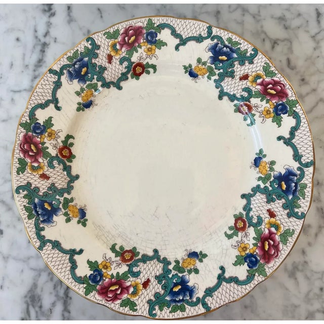 Ceramic Vintage Royal Cauldon Floral Dinner Plate Set (6 Plates) - Stamped/Made in England For Sale - Image 7 of 7