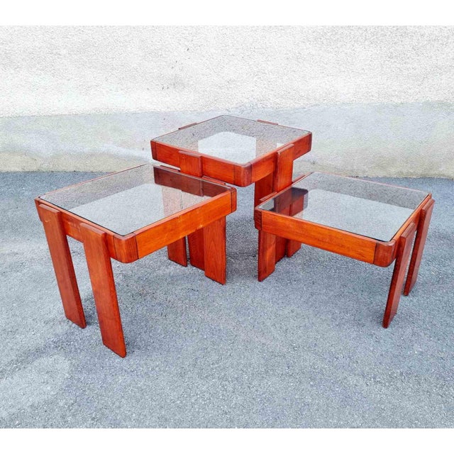 1960s Nesting Tables by Gianfranco Frattini for Meblo, Italy, 1970s, Set of 3 For Sale - Image 5 of 14