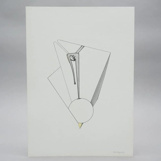 Nils Haglund, #04 Drawing, 1979, Pencil on Paper For Sale - Image 6 of 6
