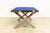 Mid Century Modern Chrome and Blue Strap Bench Milo in Baughman Style For Sale In Detroit - Image 6 of 10