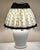 Vintage Table Lamp with White Ceramic Base and Fabric Shade by Aro, 1980s For Sale - Image 10 of 10
