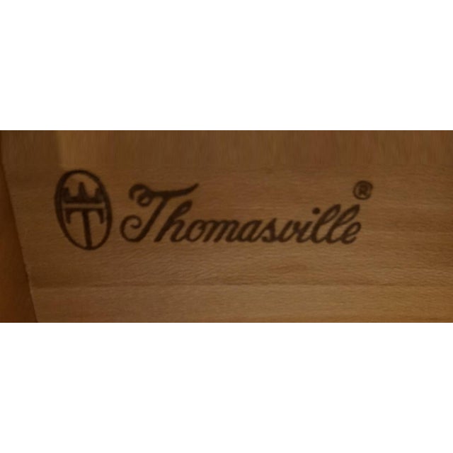 Late 20th Century Thomasville Furniture Collector's Cherry Traditional Style 43" Pediment Clothing Armoire For Sale - Image 10 of 15