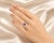 18K White Gold Ruby Diamond Engagement Estate Ring For Sale - Image 4 of 4