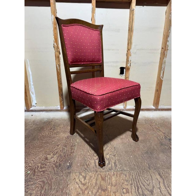Antique Victorian Style Hand Carved Lion Feet Dining Chairs. Set of 3 For Sale - Image 12 of 17
