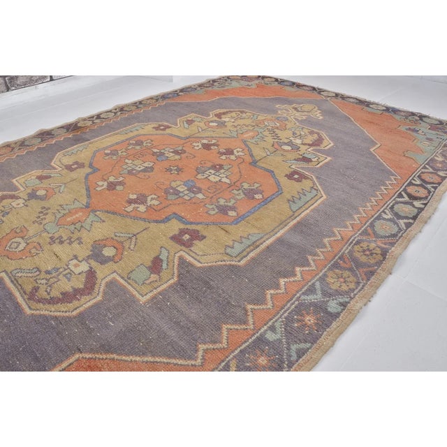 Kurdish Wool Area Carpet For Sale - Image 10 of 10