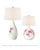 A pair of beehive ceramic table lamps with an artisan-applied finish consisting of a dimensional two-toned cream...