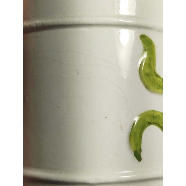 Ceramic 1980s Italian Majolica Sea Shell Canister With Lid For Sale - Image 7 of 12