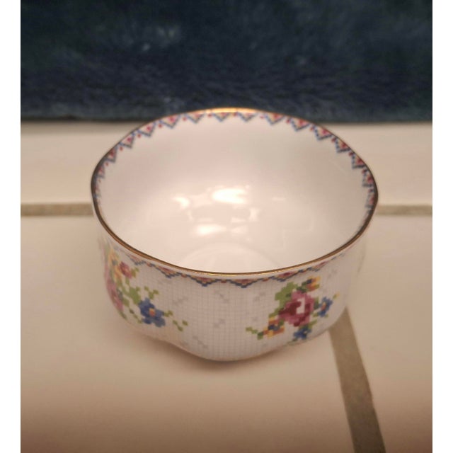 1930s Royal Albert "Petit Point" Creamer and Sugar Bowl For Sale - Image 14 of 18