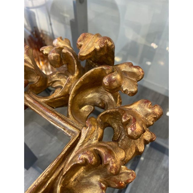 Baroque Gold Leaf-Gilded Carved Wood Frame, 1750 For Sale - Image 6 of 14