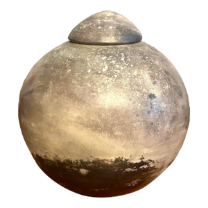 Vintage Mid-Century Modern Studio Pottery Lidded Vessel, Signed