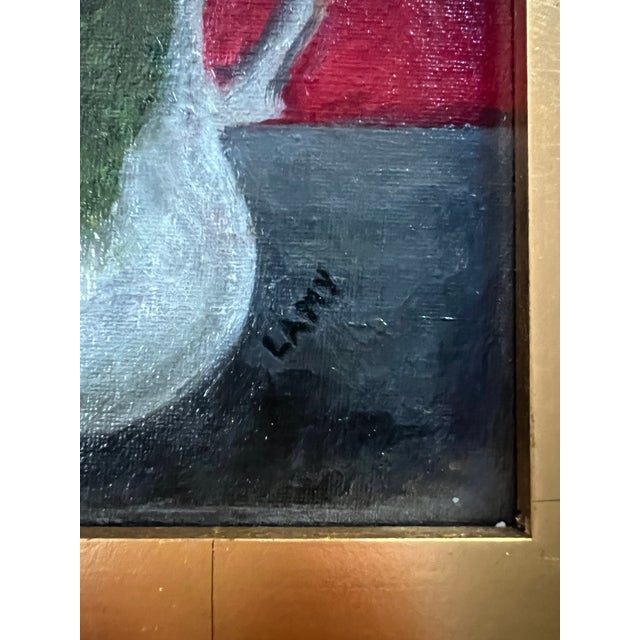 16x14 lovely acrylic signed still life. Tastefully framed.
