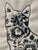 Vintage Hand-Made Crewel-Style Embroidery of a Cat Featuring Florals - Framed 1976 Folk Art For Sale - Image 4 of 8