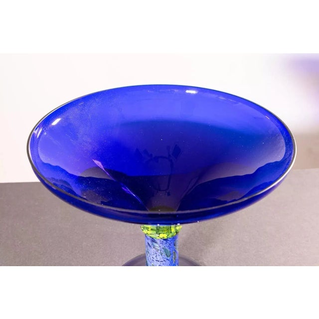 An Erwin Eisch blue studio art glass vase. A lovely little mid century modern piece of glassware to spruce up your space....