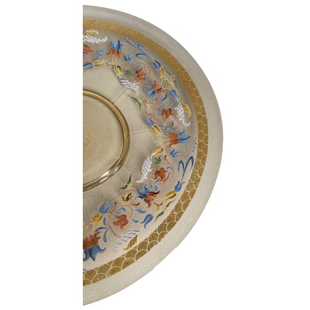 Transparent Set for Ten Venetian Gilt-Heightened Enamel Glasses W Plates & Bowls. E. 20th C. For Sale - Image 8 of 17