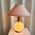 Very rare and unique Murano glass table lamp by La Murrina. Beautiful glass works on the globular body of the lamp in the...