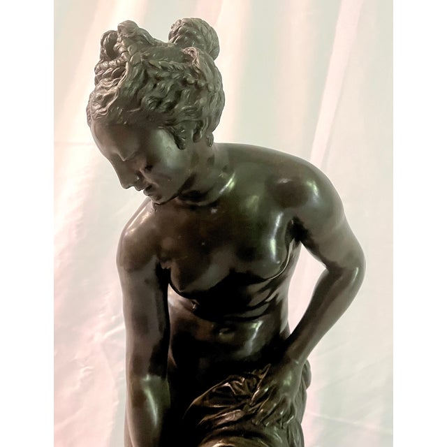 19th Century French Bronze Figure "Venus Emerging From the Bath" After Allegrain - 33" Tall For Sale - Image 11 of 18