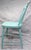 Vintage Chippy Turquoise Wooden Farmhouse Shabby Chic Accent Chair For Sale - Image 9 of 13