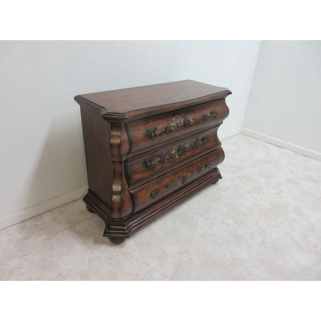 1990s 1990s Ethan Allen Tuscany Serpentine French Paint Decorated Commode Dresser Chest For Sale - Image 5 of 12