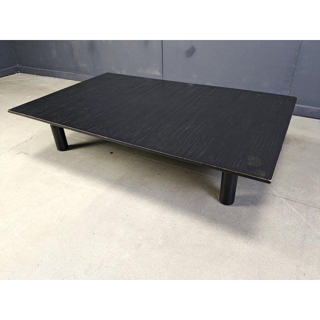 1980s Belgian Coffee Table in Ebonized Wenge and Bamboo by Axel Vervoordt, 1980s For Sale - Image 5 of 9