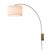 Mid-Century Modern Mid-Century Modern Scalloped Wall Arc Lamp - Weathered Brass, White Linen, Diffuser For Sale - Image 3 of 7