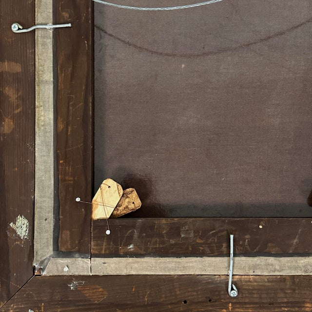 Antique 19th Century Victorian Portrait of Woman in Floral Lace Bonnet, Framed (Oil on Canvas) For Sale - Image 9 of 11