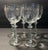 Antique 1930’s set of five (5) stunning rock sharpe wine, stem, glasses. Hand blown art deco style glasses with the...