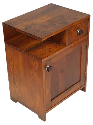 Art Deco Larch Tyrolean Nightstand, 1920s