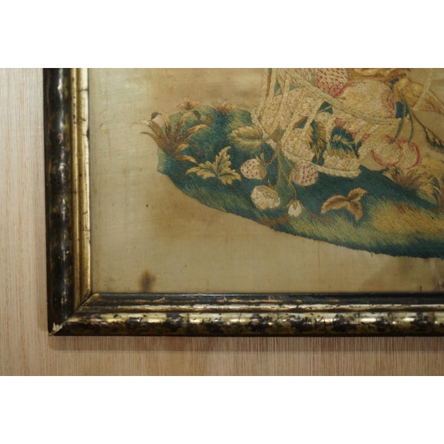 19th Century Handwoven Silk Tapestries Depicting Birds & Fruit, 1850, Set of 2 For Sale - Image 5 of 18