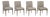 Four Hands "Abida" Upholstered Dining Chairs, 4 For Sale