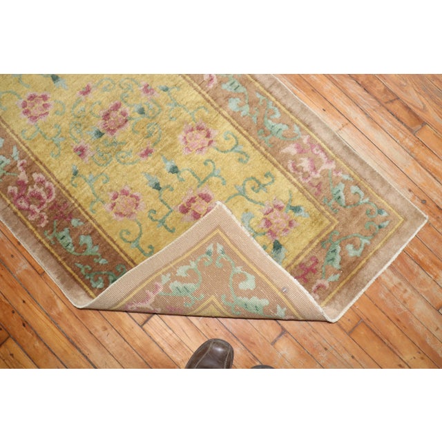 Vintage Floral Chinese Rug - 2'11" x 5'9" For Sale - Image 4 of 6