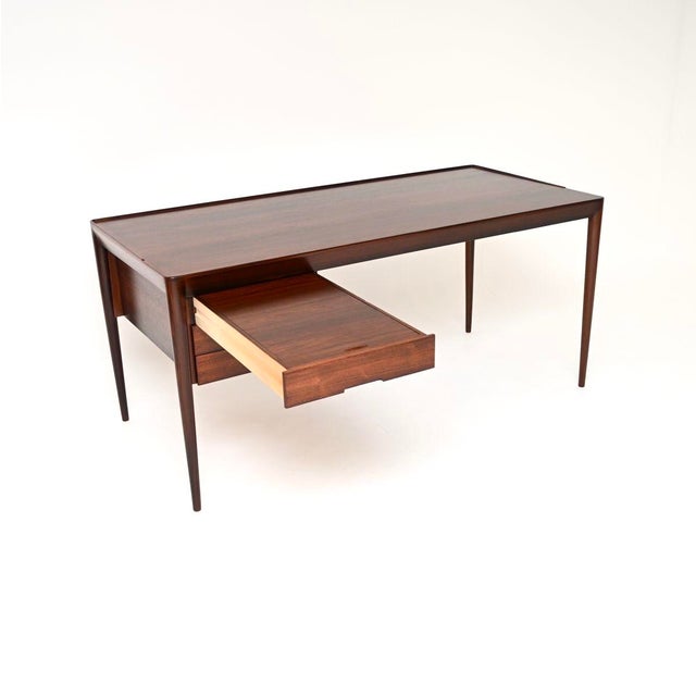 Mid-Century Modern Vintage Danish Model 36 Desk attributed to Erik Riisager Hansen for Haslev, 1960 For Sale - Image 3 of 16