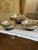 Set of 3 stacking pewter bowls from designer Jan Barboglio