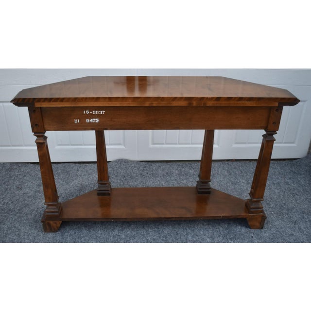 Vintage (1970's) Console Table has a French Provincial Style. Made by Ethan Allen. The Wood is Cherry Wood. The Table has...