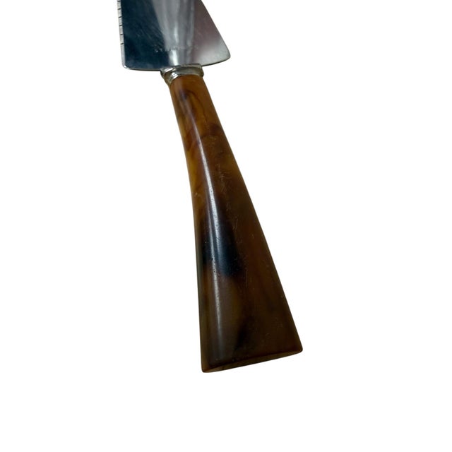 1950s Butterscotch Bakelite Cake Knife Server For Sale - Image 4 of 11