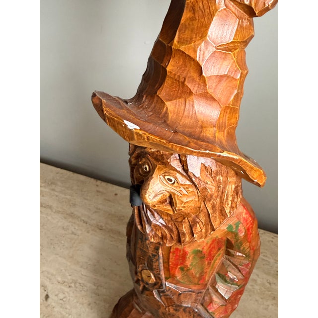 Textile Vintage Gnome Chalkware Lamp Signed O‘’Neil For Sale - Image 7 of 8