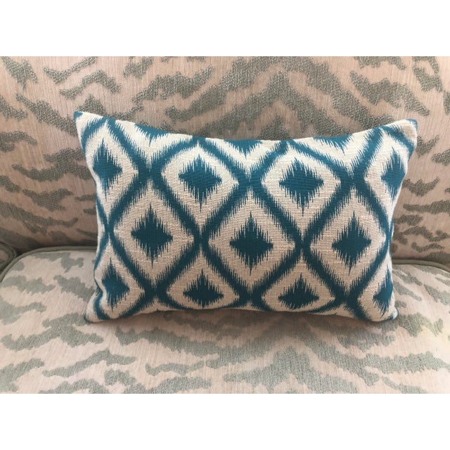 Kravet Contemporary Kravet Caribbean Ikat Lumbar Pillow Cover For Sale - Image 4 of 5