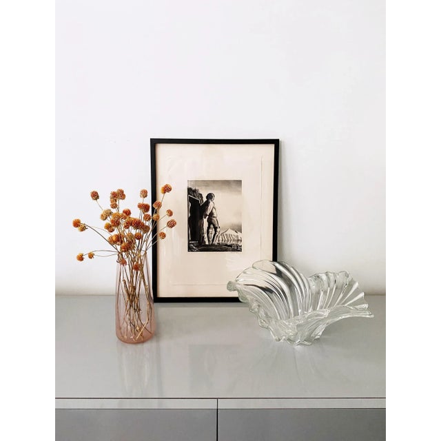 Vintage Mikasa "Belle Epoque" Large Glass Sculptural Bowl For Sale - Image 9 of 11