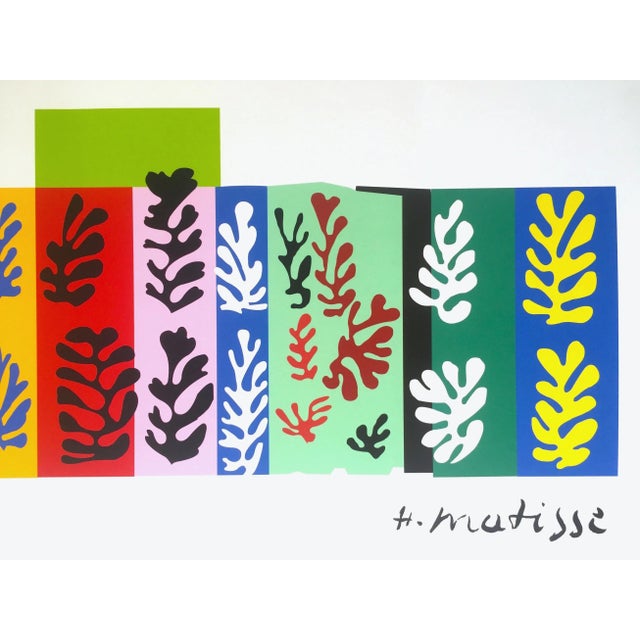 Paper Henri Matisse Modernist Extra Large Authentic Fine Art Silkscreen Print " Les Velours " 1947 For Sale - Image 7 of 10