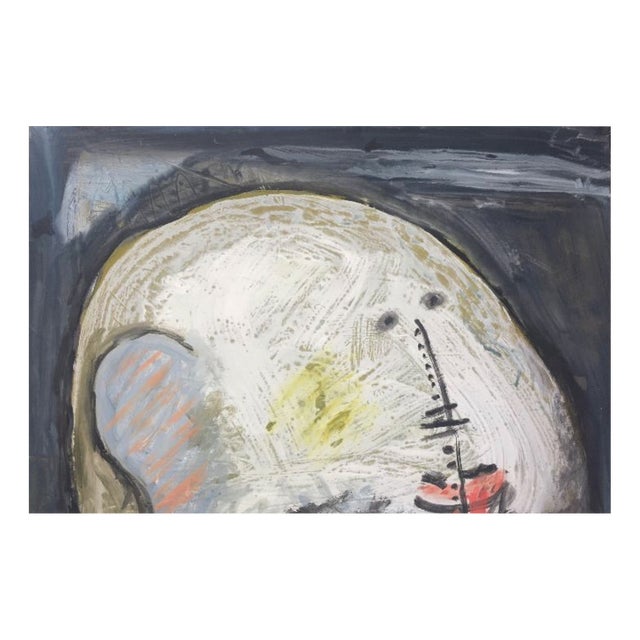 Agustin Alaman, Oil on Carton, 1970, Paper For Sale