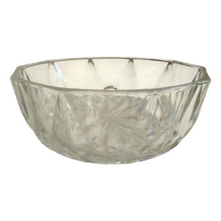 Mid 20th Century Reims French Cut Glass Bowl For Sale