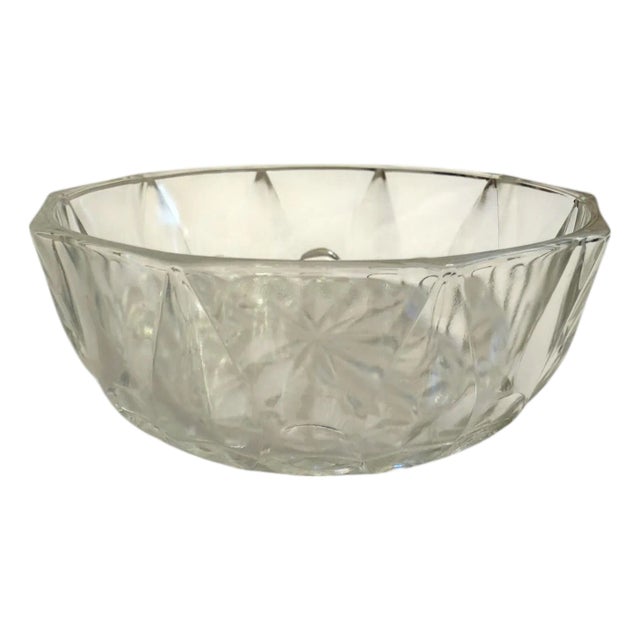 Mid 20th Century Reims French Cut Glass Bowl For Sale