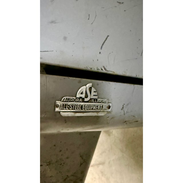 ASE TANKER DESK - THE "GOLD STANDARD" OF INDUSTRIAL DESIGN Up for sale is an authentic, vintage All-Steel Equipment (ASE)...