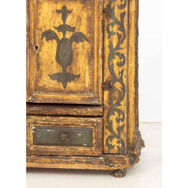 Continental Paint-Decorated Small Cabinet For Sale - Image 4 of 10