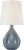 Transitional AERIN by Visual Comfort Signature Rana Large Table Lamp in Polar Blue Crackle with Linen Shade For Sale - Image 3 of 3