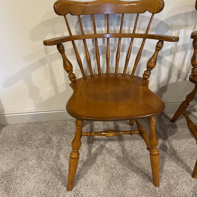 Ethan Allen 1960s Dining chairs in maple.